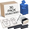 Set of 30 Dry Erase Boards, Double Sided Small Whiteboards