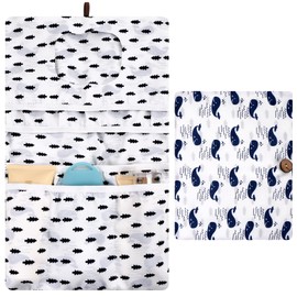 Zocipro Windeltasche Organizer und Kosmetiktasche 2 in 1, Baby Windeltasche für Mutter Unterwegs Kleine Wickeltasche Organizer für Windeln Creme Tücher