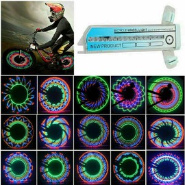 LakeForest 2-Tire Packs LED Bike Wheel Lights Waterproof LED Bike Spoke Lights Night Riding