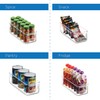 PIQIUQIU Fridge Organiser, Fridge Organiser, Set of 2, Pantry Storage