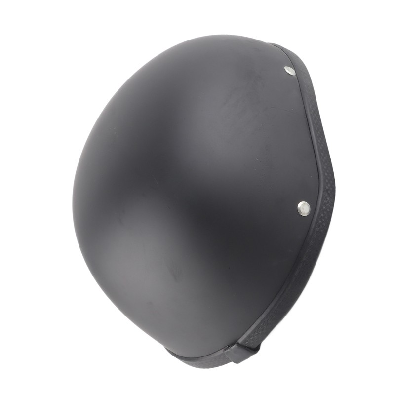 Motorcycle Low Profile Half Face Helmet Skull Cap Matte Black