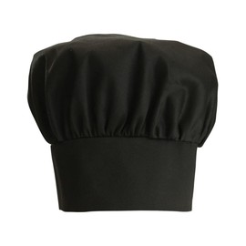 Soro Essentials- 13” Mushroom Top Chef Hat with Hook and Loop Closure Black Color- Adjustable Sizing 21” to 24” Wide Head Band Reusable Baker Kitchen Cooking Chef Cap Hat for Home Kitchen Restaurants