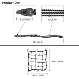 Pack of 3 Bicycle Tie Down Strap, 3-in-1 Elastic Rubber Tensioner, Wide Band Expander Tensioning Rubber Bicycle Luggage Tensioner Tie Down Straps Luggage Strap Tension Ropes with Hooks for Motorcycle Luggage