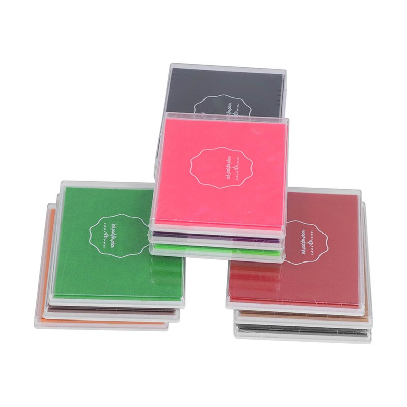 12Pcs Finger Ink Pads 12 Vivid Colors Easy to Clean
