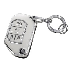 YO&YOYE Funda para llavero Jeep, funda de TPU suave para llave de Jeep Gladiator Wrangler Sahara Rubicon 2018 - 2022