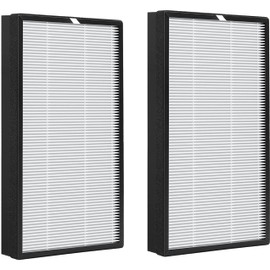 Fette Filter - HSP003 True Hepa Replacement Filter Compatible with HATHASPACE HSP003 Dual Filtration HEPA Air Purifier - Pack of 2