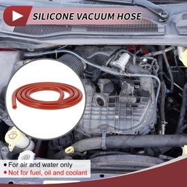 HEROFFIX 1 Pcs for Air and Water Silicone Vacuum Tubing Hose High Temperature Automotive Vacuum Line 4Ft 3/16" 4mm ID 3.5mm Thickness Red