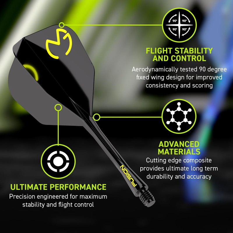 WINMAU Darts Fusion Integrated Flight & Shaft System - No.6