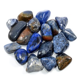 HQRP Natural Blue Dumortierite Tumbled Stone Pebbles Polished Gemstone Quartz Crystal Mineral Cabs Sparkling Cabochon Specimen from S. Africa - 10PCS