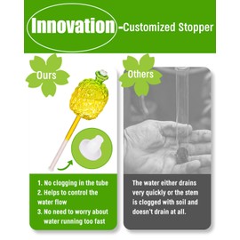 Plant Watering Globes Large Self Watering Planter Insert Glass Self Watering Globes for Indoor Outdoor Plants Watering Devices Vacation Watering System Water Bulbs for Plants While Away 3 Pcs