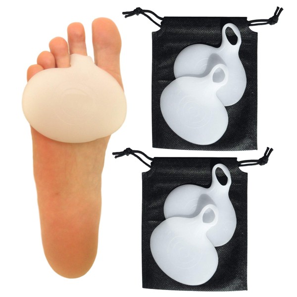 TravelNut Best Unusual Easter Basket Filler Stuffer for Foot Pain Relief for Him Ball of Foot Soft Silicone Gel Metatarsal Forefoot Cushions Pads Sets Mortons Neuroma Sesamoiditis Bunion Inserts (2)