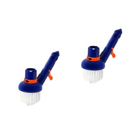 Sosoport 2 pcs Small Suction Vacuum Brush Head for Pool Cleaning Durable Swimming Pool Brush Accessory for Corners Steps and Hard to Reach Areas Easy to Use