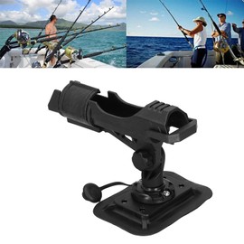 Boat Fishing Pole Holder, 360 Degrees Rotatable Inflatable Boat Fishing Pole Mount Holder, Adjustable Kayak Fishing Rod with Gear Snaps Simple Disassembly, Fishing Accessory