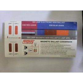 WB65-010C Universal Signa Magnetic Sign Ballast 6 LAMP ballast conversion