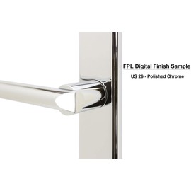 Royal Zinc Die-Cast Lever Set and Back Plates with Deadbolt for Entry Doors in Polished Chrome, 2-3/8” Backset, Right Hand