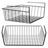 Tebery 2 Pack Black Under Shelf Wire Basket, Hanging Storage