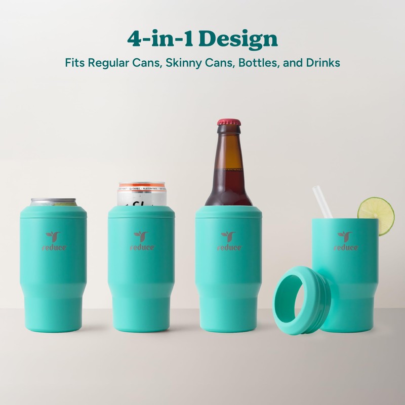 Reduce 4-in-1 Drink Cooler - Versatile Can & Bottle Holder