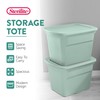 Sterilite 8 Pack Tote, Plastic Stackable Storage Bin Container with