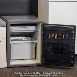 SentrySafe Plastic White Locking Drawer for SFW205 Fireproof and Waterproof Safes, Multi-Positional Shelf Accessory for Floor Safes, 915