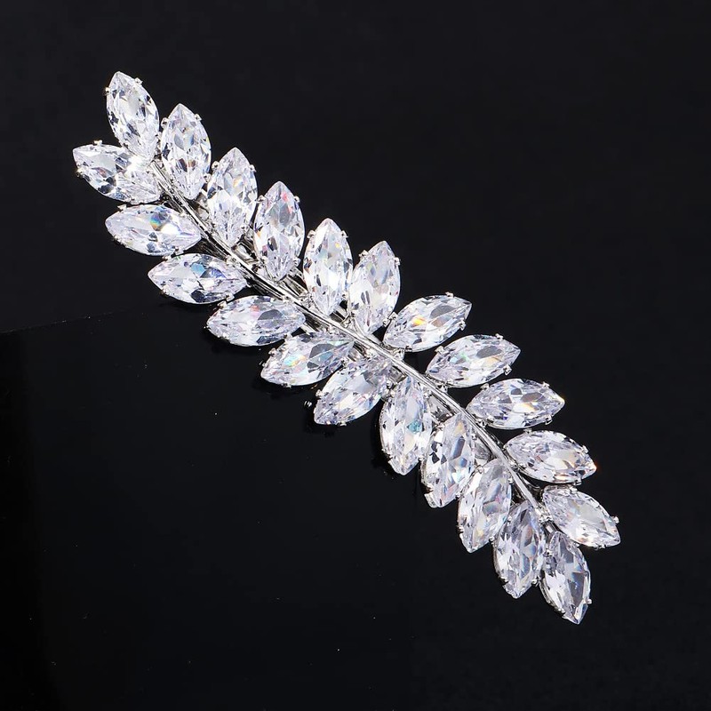 Xerling Pasadores franceses de diamantes de imitación, accesorios automáticos para