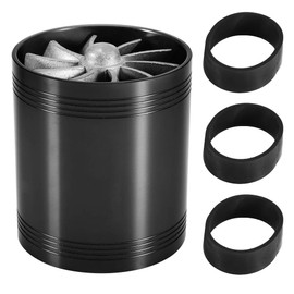 Turbonator Dual Fan, Car Air Intake Turbonator Dual Fan Turbine Super Gas Fuel Saver Turbo Turbonator Fuel Saver (Black)
