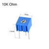 sourcing map 3362 Trimmer Potentiometer 10K Ohm Top Adjustment Horizontal