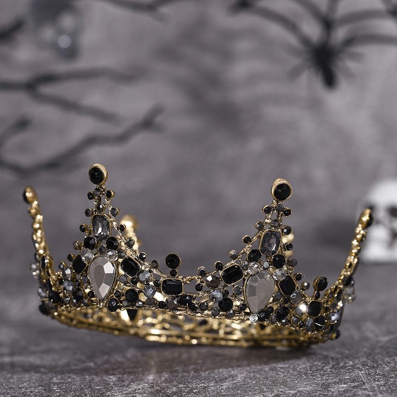 Jovono Wedding Vintage Crown Tiara Princess Headband Baroque for Women