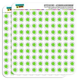 Lots of Luck Lucky Irish Four Leaf Clover 1/2" (0.5") Planner Calendar Scrapbooking Crafting Stickers - Clear