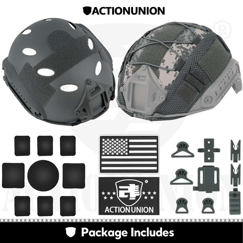 ACTIONUNION Airsoft Helmet Basic Set PJ Type Tactical Paintball Helmet