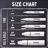 Chalkola 5 White Chalk Markers for Chalkboard Signs, Blackboard, Car