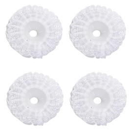 Happyupcity 4PCS White Lace Bouquet Collar Lace Bouquet Cuffs Collar DIY Bouquet Holder Wedding Bridal Bouquet Clip Lace Decoration Bouquet Holder Flower DIY Accessories