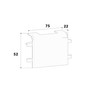 Habengut T-piece for skirting board 50 mm to the cable