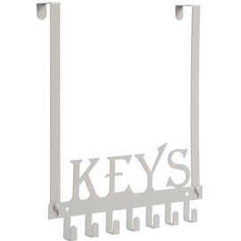 FairyCity Over Door Hook, Over Door Hanger 7 Hooks, Over Door Coat Hooks Door Hangers for Hedrooms/Bathroom, Door Hooks for Hanging Clothes,Towels,Keys -White