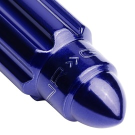 Auto Dynasty 20Pcs NRG M12 X 1.25 50mm Steel Bullet Shaped Close End Rim Lug Nuts + Adapter Lock Key (Blue)
