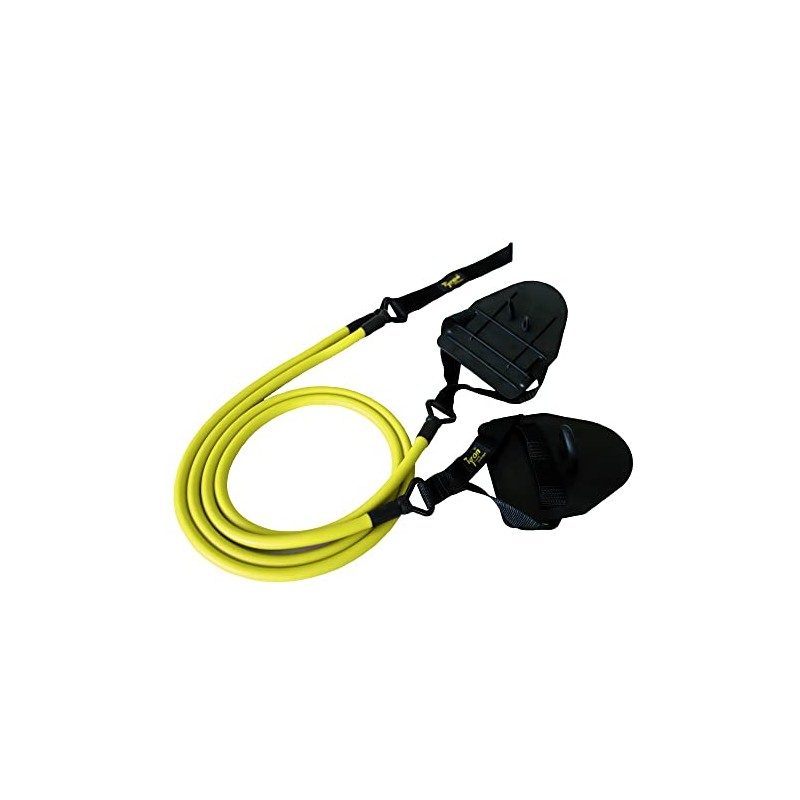 Tyron Latex Pull Rope with Hand Paddles
