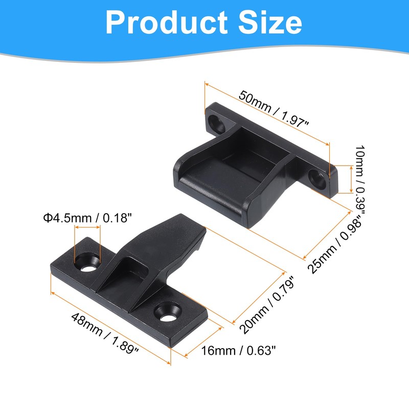 sourcing map 5 PCS Plastic Fitting Furniture Panel, Joint Bracket,