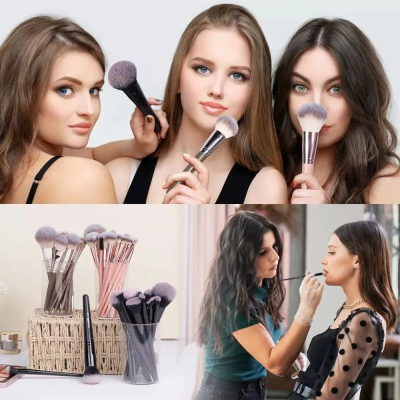 Set 25 Brochas De Maquillaje Profesionales Alta Calidad