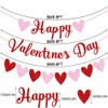 Happy Valentines Day Garland Banner, Heart Banner Garland Decorations, Valentines