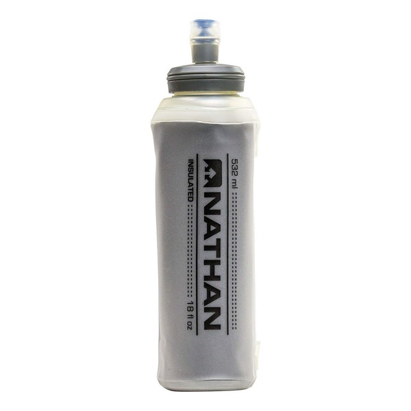 Nathan NS4017 Soft Flask Series Hydration Bottle, Foldable, Portable Water Bottle, Insulated Ixodro Flask, 18.9 fl oz (532 ml), Spine, 18.9 fl oz (532 ml), Running, Trail Running