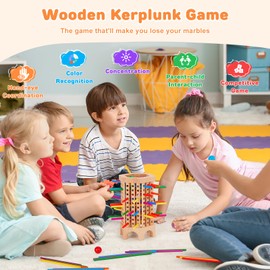 Montessori Board Games for Kids 4-6-8-12, 36 Colorful Stick Math Educational Toys Dice Games for 3 4 5 6 Year Olds, Classic Fun Kerplunk Games for Family Game Night, Juegos for 2-6 Players Gift