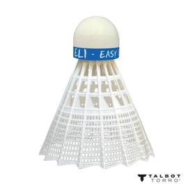 Talbot Torro Shuttlecock ELI, 6-pack, robust long-lasting school sport badminton shuttle, medium speed (medium blue), foam base, ideal for training with kids and youngsters, 469382