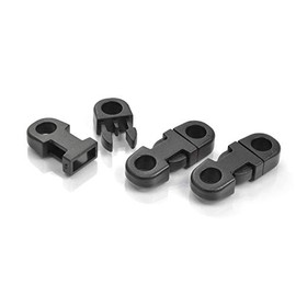 Ganzoo Plastic Click Fastener Set of 10, Clip Clasp/Buckle/Buckle for Paracord Bracelets, Dog Collars, Backpack, Colour: Black