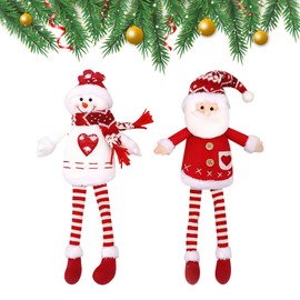 2 PCS Christmas Snowman Doll Curtain Tiebacks Snowman Curtain Buckle Xmas Curtain Holdback Snowman Tieback for Window Decoration X-Mas Curtain Holdback for Home Office Window Decorative