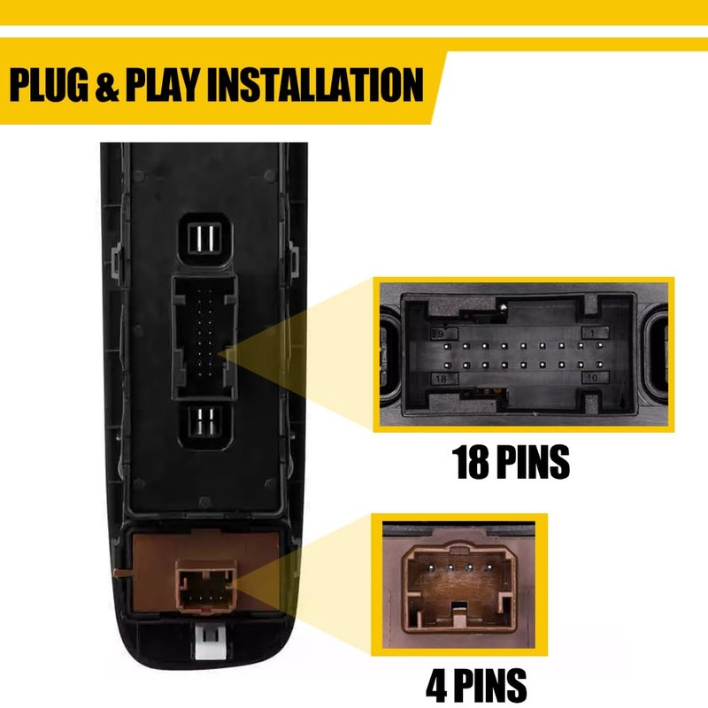 Power Window Switch Driver Side Replace 6BZ27LXHAA Compatible with Jeep