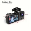 BCUOZ 3 Channel Dash Cam Front and Rear Inside, 1080P