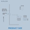 Airuida Square Shower Handle Wall Mount Brass Faucet Shower Rough-In