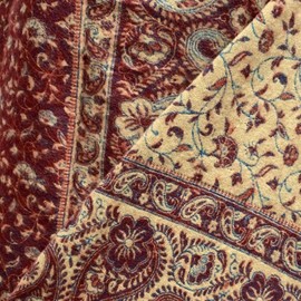 Reversible Tibetan Yak Pashmina Wool Floral Scarf Shawl Wrap Blanket TBT018