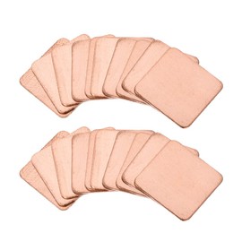 sourcing map Flat IC Chipset Thermal Copper Heatsink for CPU GPU RAM 15 x 15 x 0.5 mm Pack of 20