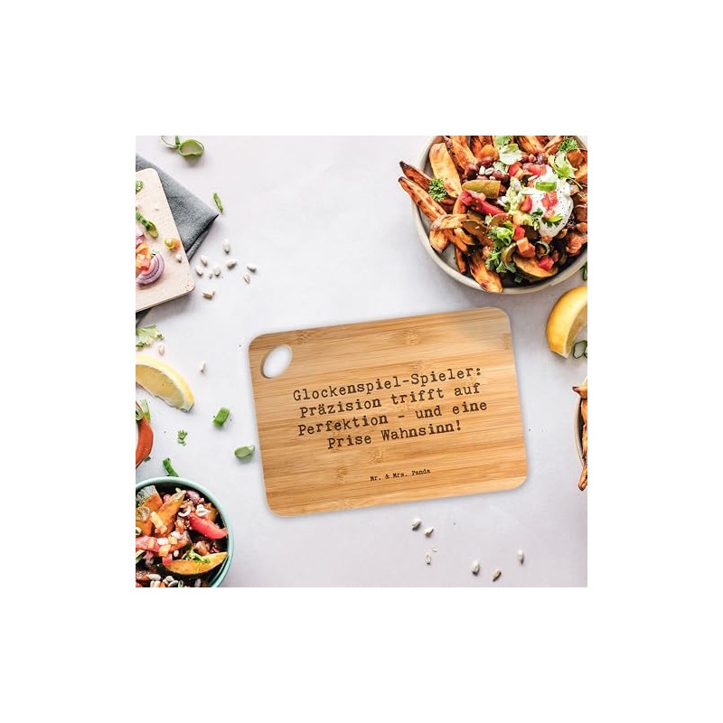 Mr. & Mrs. Panda Bamboo Chopping Board Saying Glockenspiel Kultur