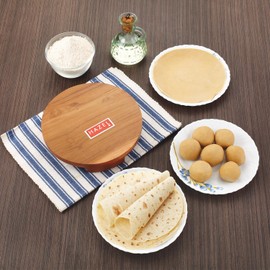 HAZEL Sagwan Polpat Chakla Roti Chapati Maker 24 cm with Sheesham Roti Roller Belan Rolling Pin 42 cm
